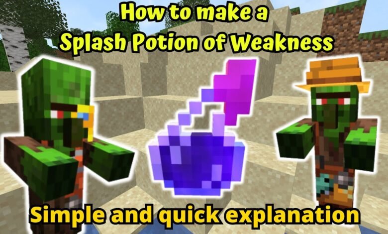 How to Make Splash Potion of Weakness